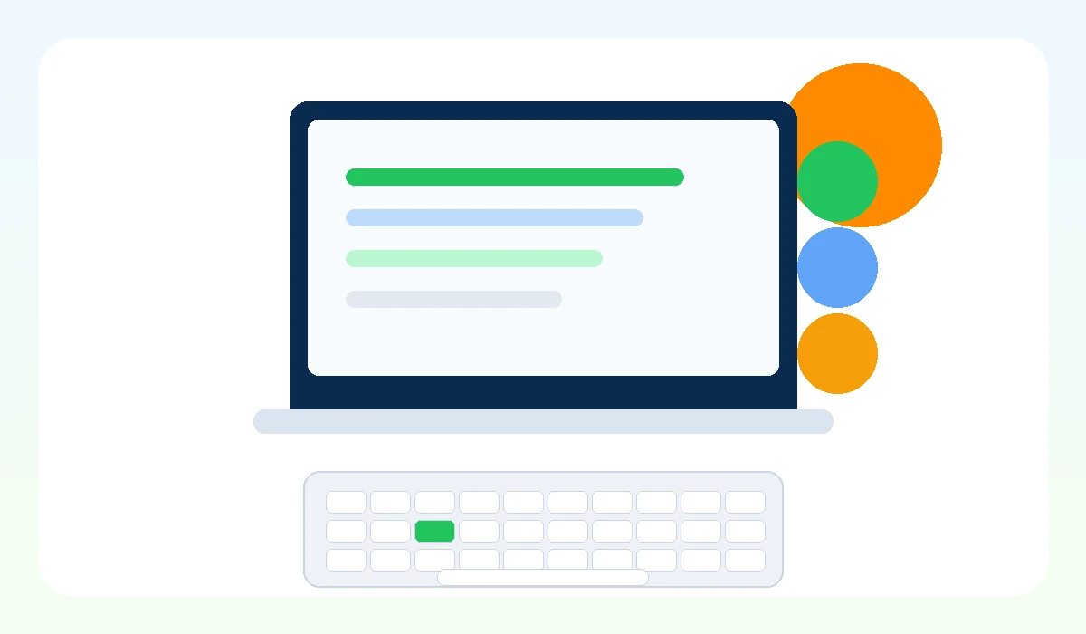 Modern typing test dashboard with WPM accuracy timer and progress
